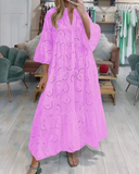 Vestido Longo com Bordado Esther